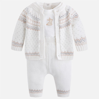 Mayoral Knitted Three Piece Outfit For Baby Boy - 2521