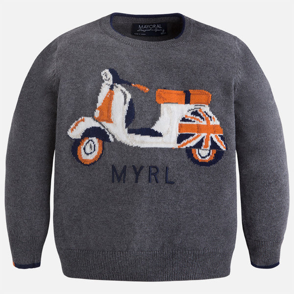 Mayoral Round neck motorbike jumper for boy