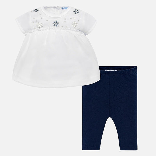 Mayoral Baby Girls Summer Legging Set 1741 Navy