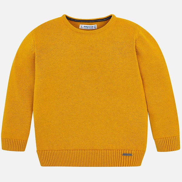 Mayoral Mustard Round neck jumper for boy