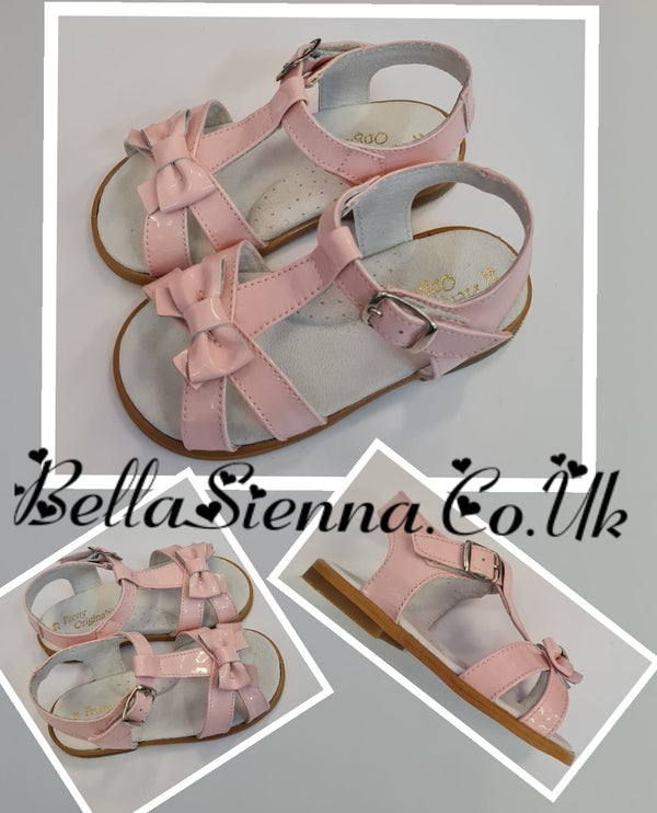 Pretty Originals Pink Patent Leather Sandals - UP459E