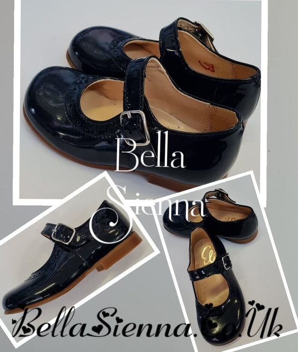 Eli  Navy Patent Leather Mary Jane Shoes