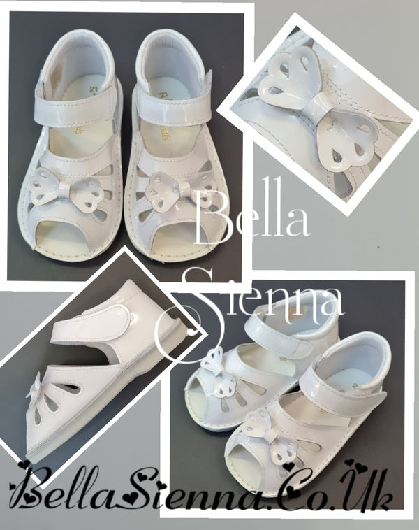 Pretty Originals White Leather Sandals - UE01236