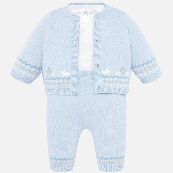 Mayoral Baby Boys Three Piece Fine Knitted Bunny Outfit