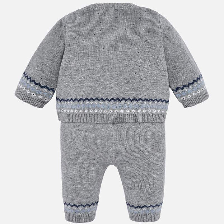 Mayoral Baby Boys Three Piece Fine Knitted Bunny Outfit - 2511 - grey