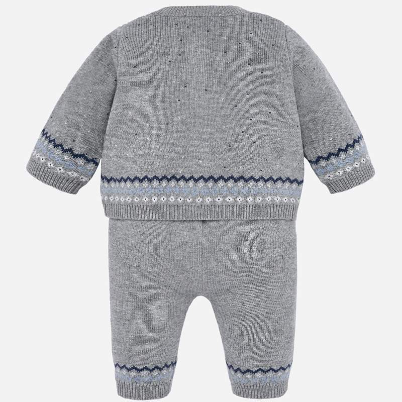 Mayoral Baby Boys Three Piece Fine Knitted Bunny Outfit - 2511 - grey