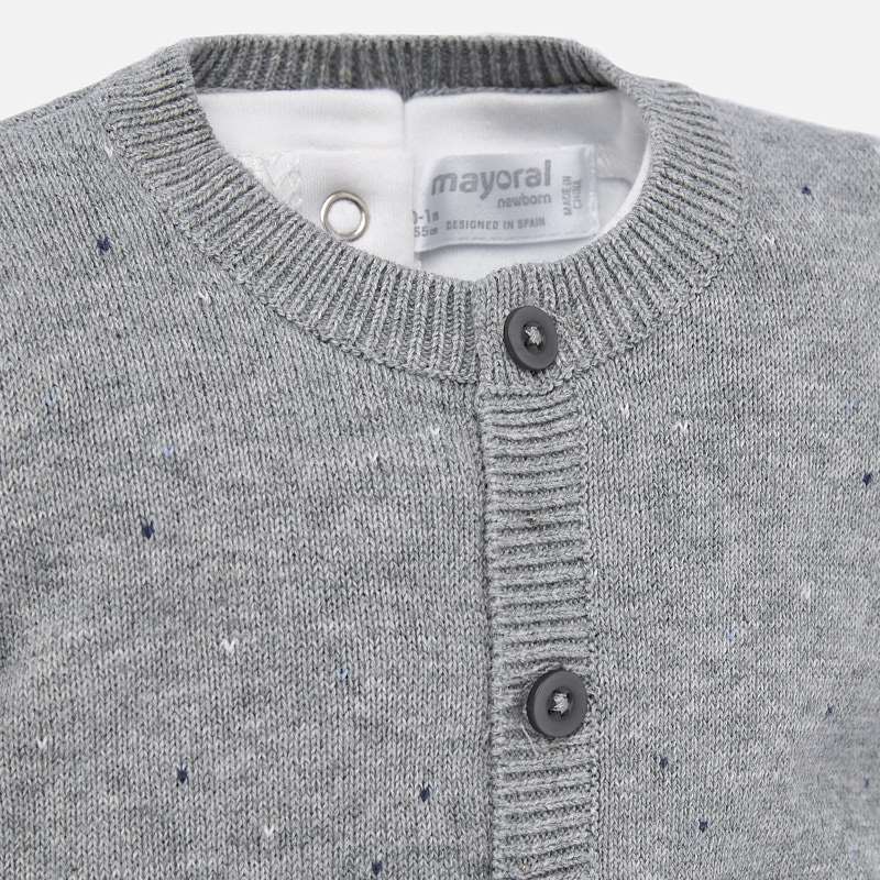 Mayoral Baby Boys Three Piece Fine Knitted Bunny Outfit - 2511 - grey