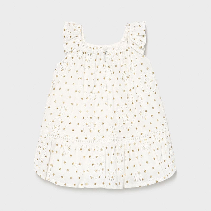 Mayoral Baby Girl Perforated polka dot dress 1979