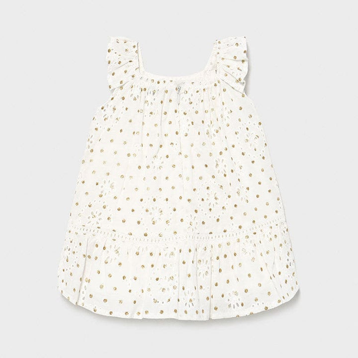 Mayoral Baby Girl Perforated polka dot dress 1979