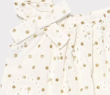 Mayoral Baby Girl Perforated polka dot dress 1979