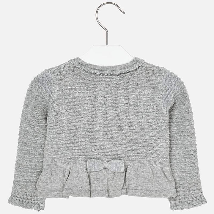 Mayoral Knitted grey cardigan for girls 2336