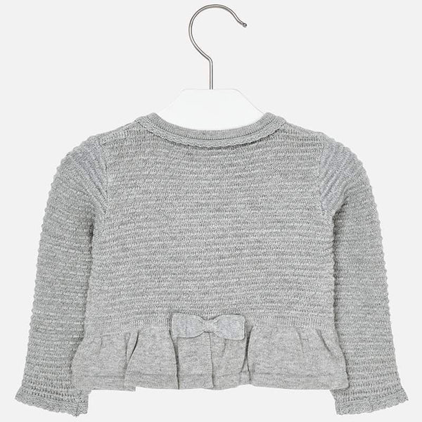 Mayoral Knitted grey cardigan for girls 2336