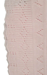 Beautiful Traditional Pink Baby Receiving Shawl With Ribbon - 2027