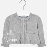 Mayoral Knitted grey cardigan for girls 2336