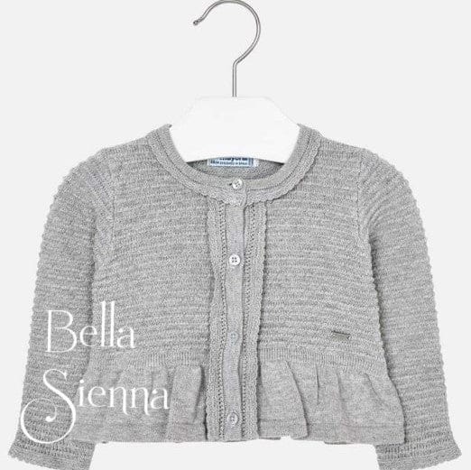 Mayoral Knitted grey cardigan for girls 2336
