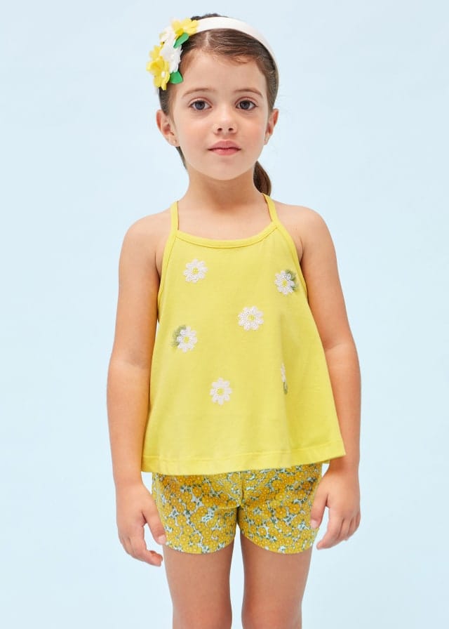 Mayoral girls 2 piece appliques Short set - 3219