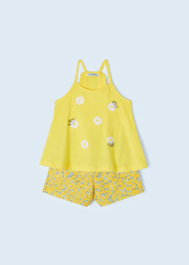 Mayoral girls 2 piece appliques Short set - 3219
