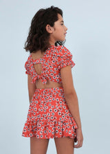 Mayoral girls 2 piece print set with top and skirt - 6936