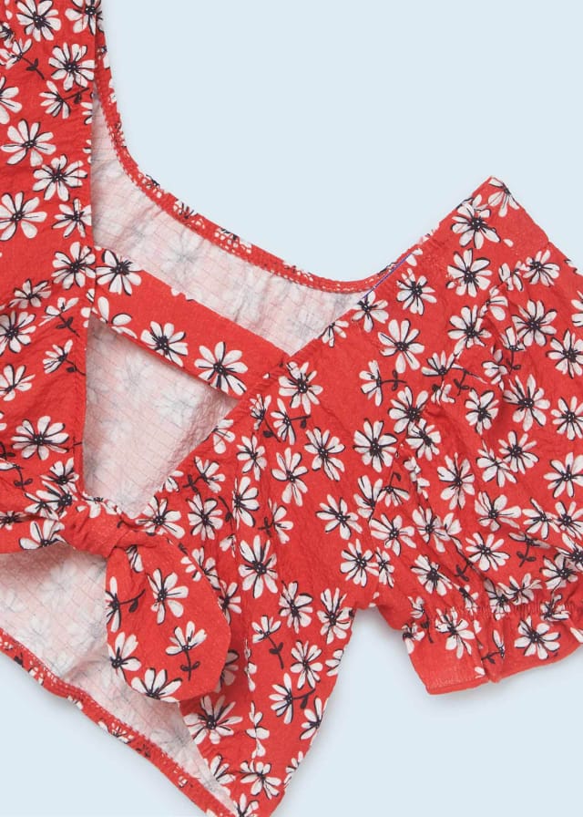 Mayoral girls 2 piece print set with top and skirt - 6936