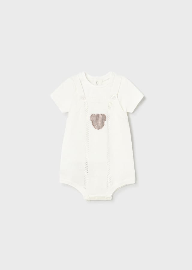 Mayoral Ivory 2 piece sustainable cotton knit set - Unisex - 1608