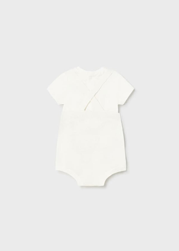 Mayoral Ivory 2 piece sustainable cotton knit set - Unisex - 1608