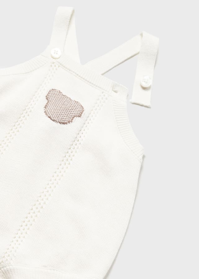 Mayoral Ivory 2 piece sustainable cotton knit set - Unisex - 1608
