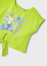 Mayoral girls 2 piece sustainable cotton shorts set - Mermaid - 3216