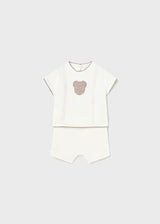Mayoral Ivory 2 piece sustainable cotton knit set - Unisex - 1251
