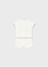 Mayoral Ivory 2 piece sustainable cotton knit set - Unisex - 1251