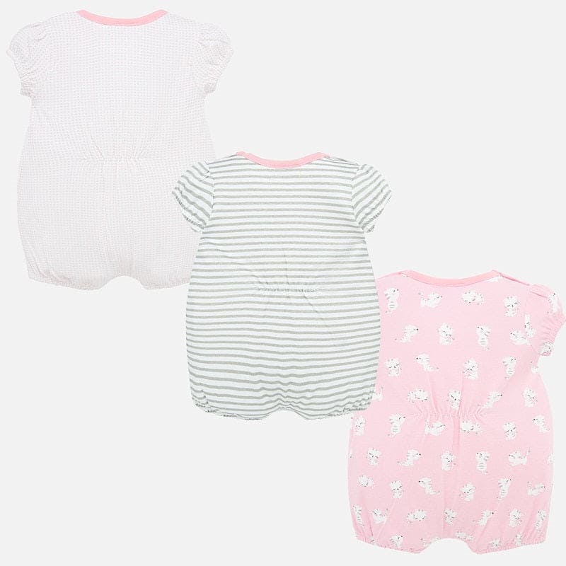 Mayoral Baby Girls Pack Of Three Rompers/Shortie