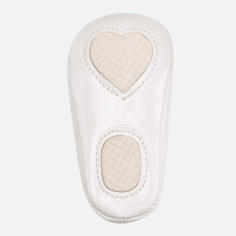 Mayoral White Patent Pre-Walker Pram Shoes 9286