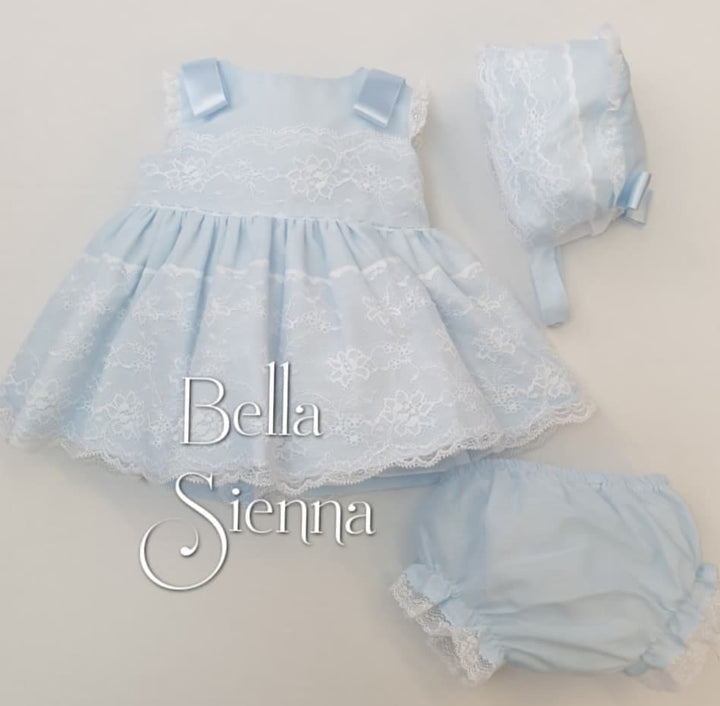Dolce Petit Baby Girls Three Piece Set Blue With Lace 2009