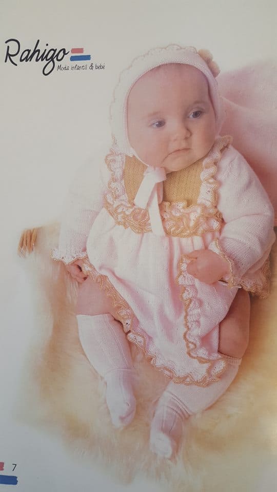 Rahigo Knitted Pink & Camel Dress & Pants Set - 17244