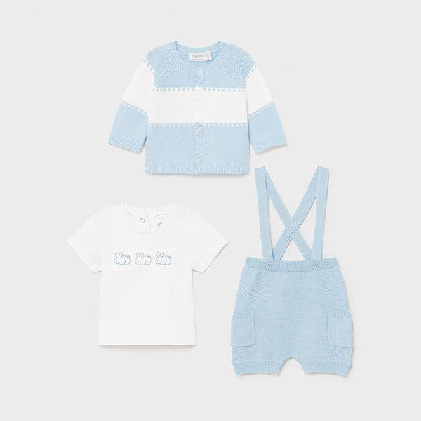 Mayoral Baby Boys Three Piece Fine Knitted Summer Outfit 1202