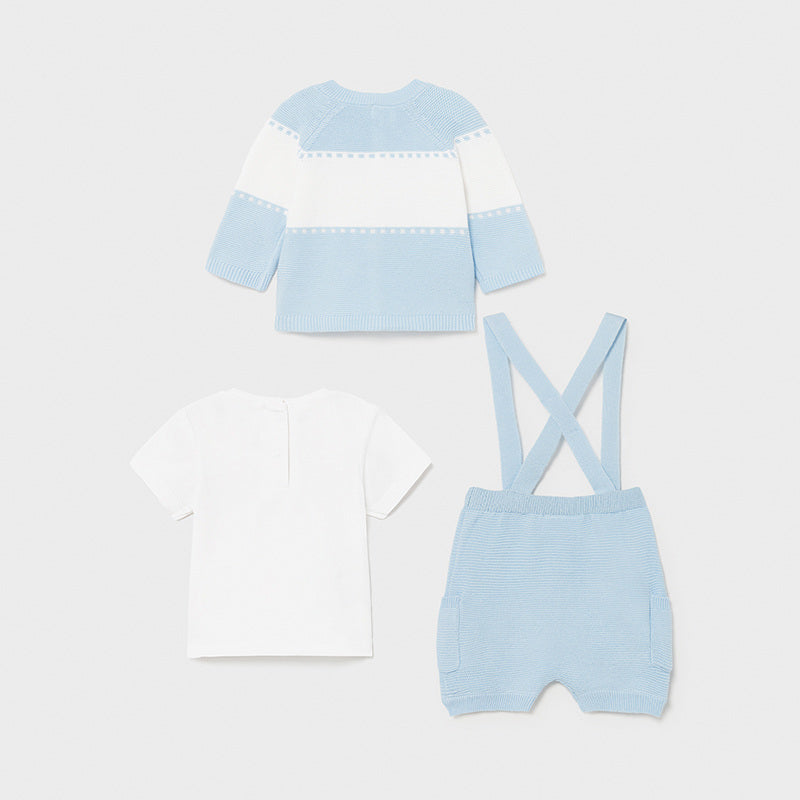 Mayoral Baby Boys Three Piece Fine Knitted Summer Outfit 1202
