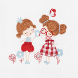 Mayoral white and red check dress baby girl