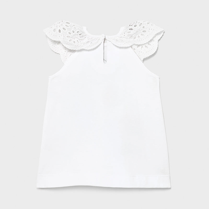 Mayoral Summer Dress For Baby Girl White/Blue - 1983