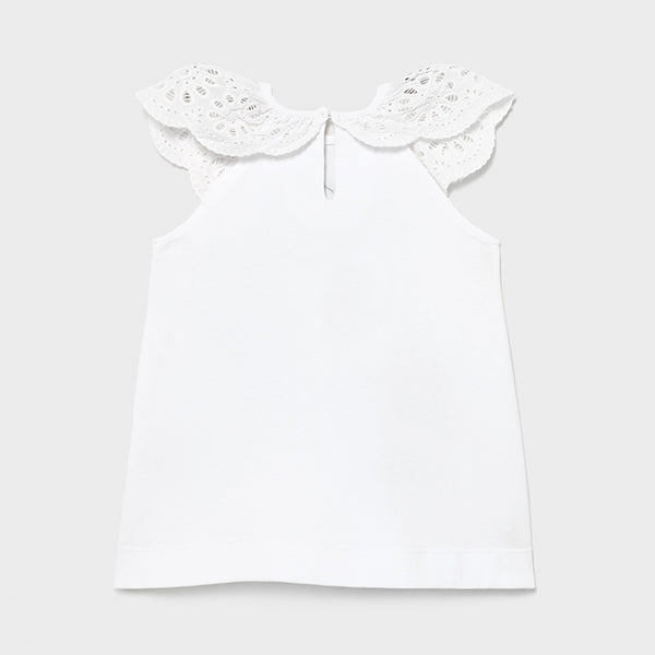 Mayoral Summer Dress For Baby Girl White/Pink - 1983