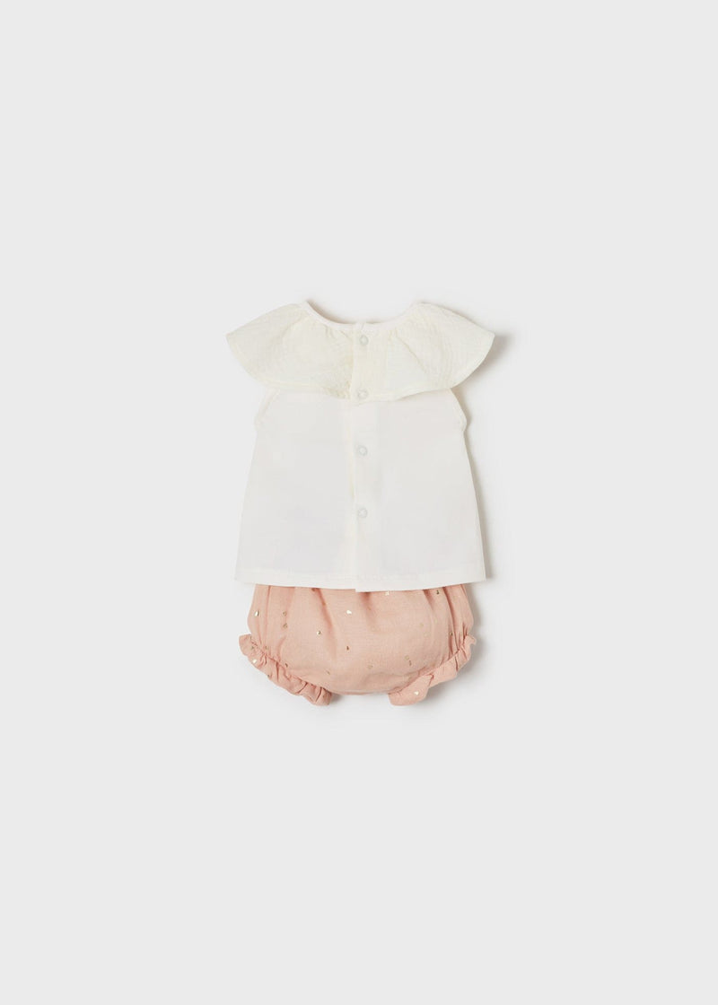 Mayoral ECOFRIENDS shorts set girl - Nude & Blush Pink - 1202