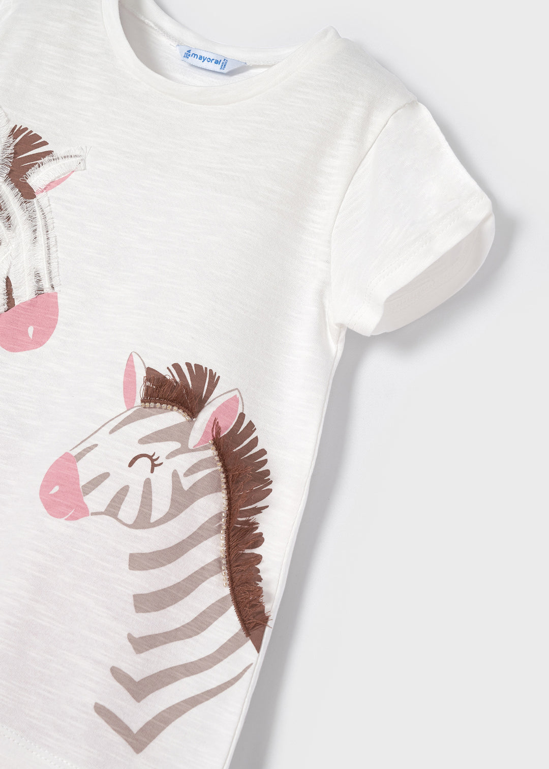 Mayoral Zebra Print Leggings Set - Blush - 3756