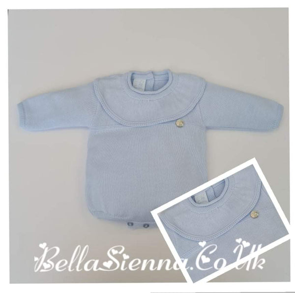 Granlei Long Sleeved Blue Romper - 2-396