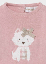 Mayoral Pink Kitty Jumper & Jam Pants Set Winter - 2224