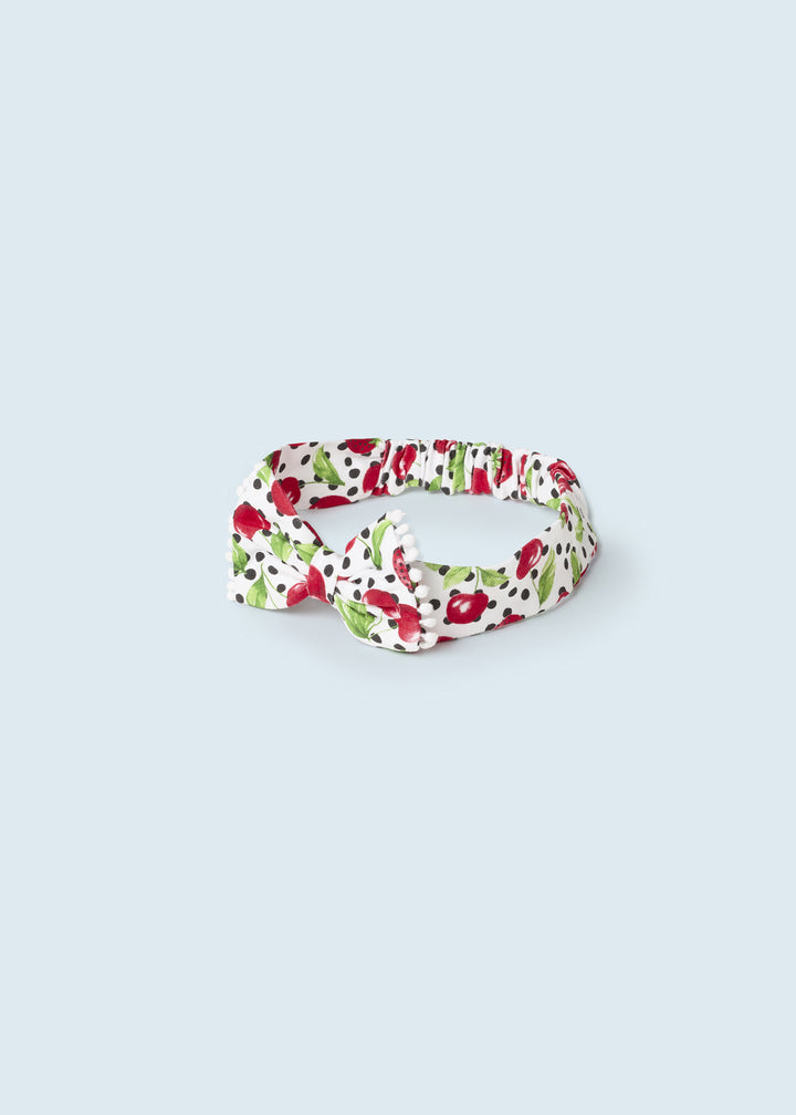 Mayoral Baby Girls Strawberry & Cherry Print Short/Skort Set With Matching Headband 1279