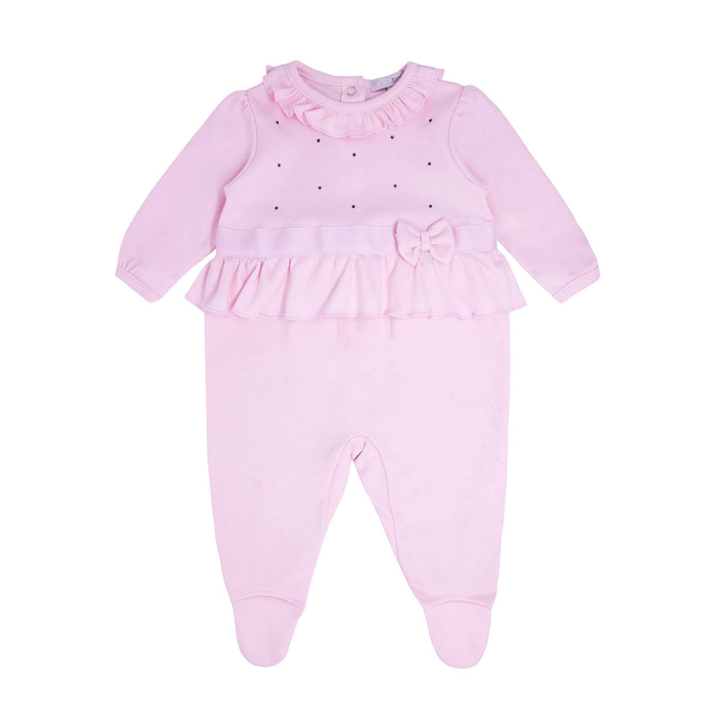 Blues Baby Pink Diamante Babygrow