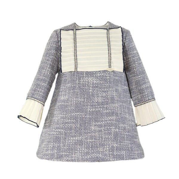 Miranda Navy & Ivory Tweed Look Dress - 236/V