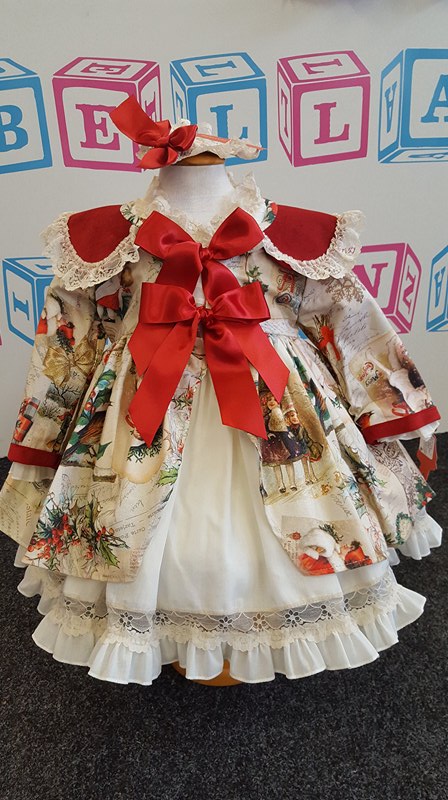 La Marquesita Real Shirley Christmas Dress And Coat - Puffball - LMR