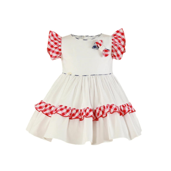 Miranda White, Red & Navy Dress - 241 V