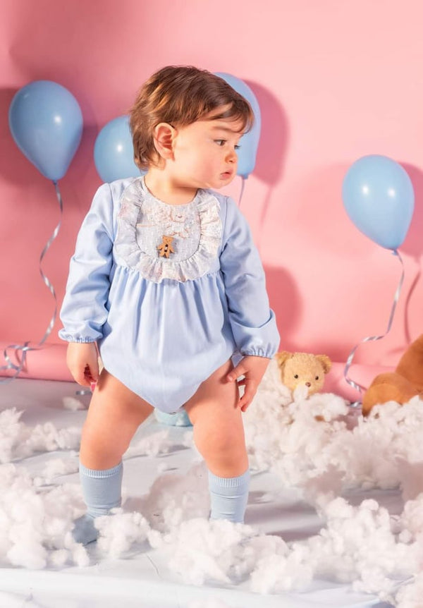 Babine Blue Teddy Bear Romper - 2212101 Babine 