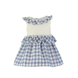 Miranda Blue Check Hair clip To Match Dress - 144 & 244 V - 1707