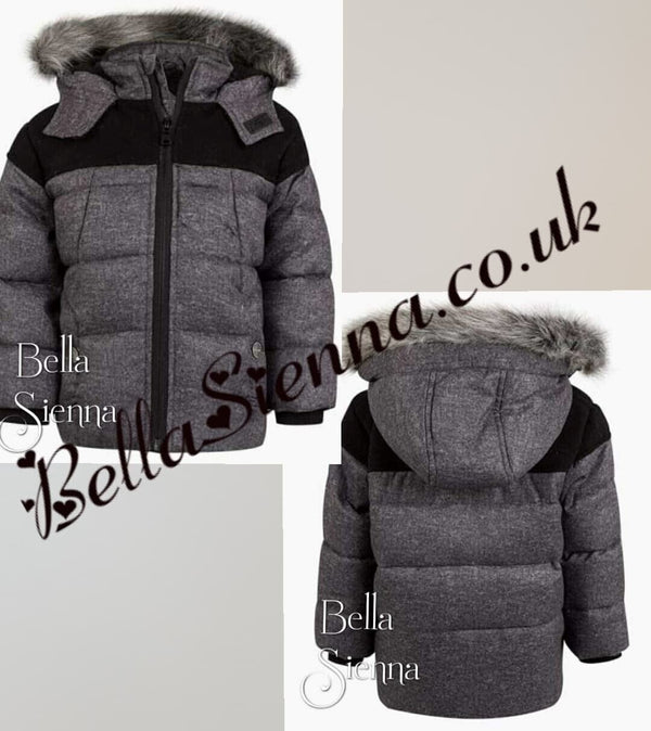 Losan Boys Charcoal Grey Winter or School Coat